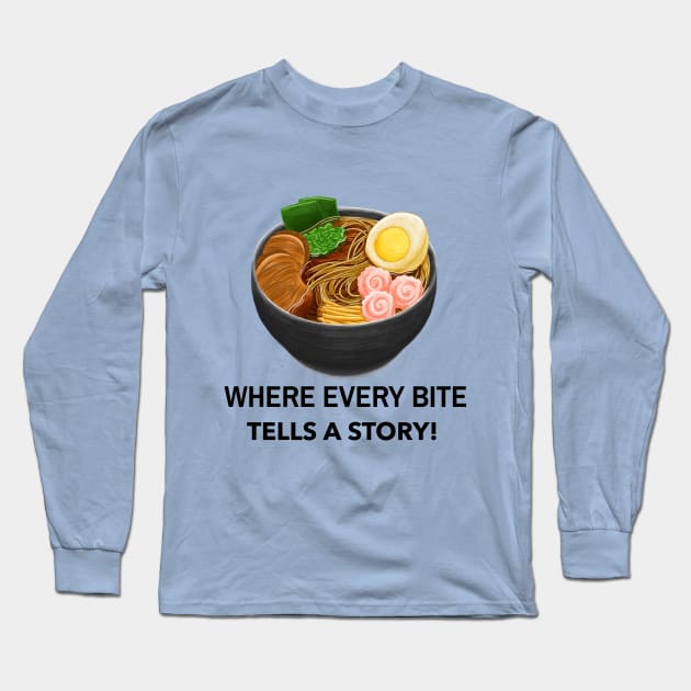 Food bloggers tell a story Long Sleeve T-Shirt by Hermit-Appeal